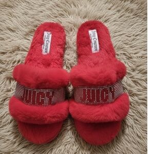 Juicy Couture Red Bling Slippers ♡♡ Perfect For Valentines Day♡♡